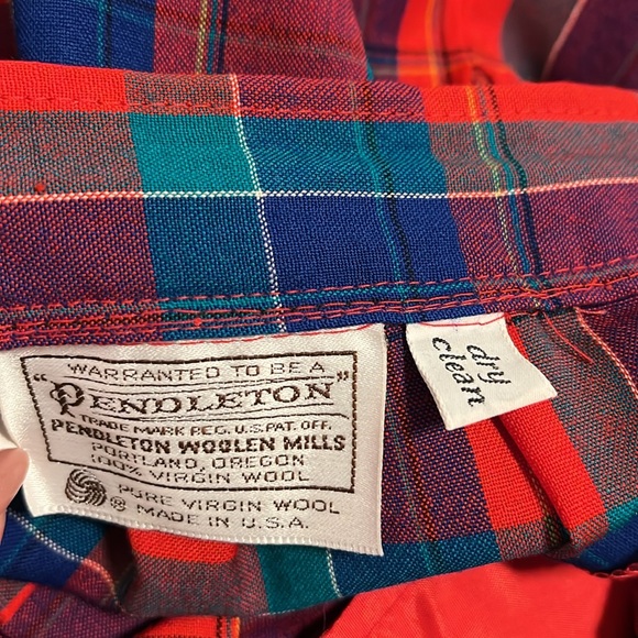 Vintage Pendleton plaid wool skirt - Picture 5 of 6